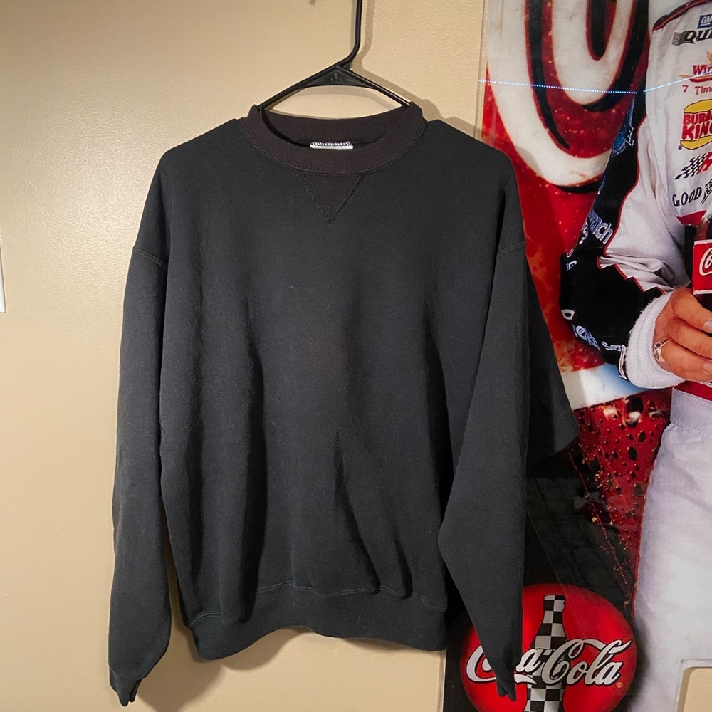 Vintage Black Hanes Crewneck